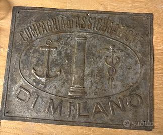 Targa in metallo Compagnia di assicurazione Milano