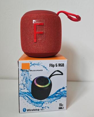 Cassa Speaker Bluetooth Flip 6 RGB - Rossa