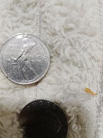 moneta italiana 50 lire anni 1955 rara