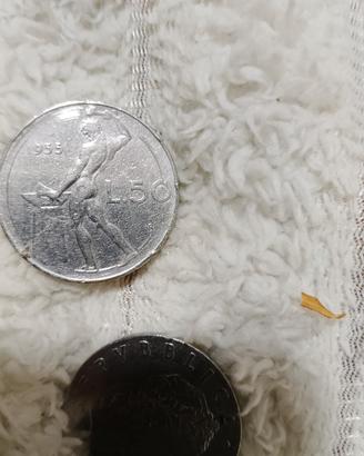 moneta italiana 50 lire anni 1955 rara