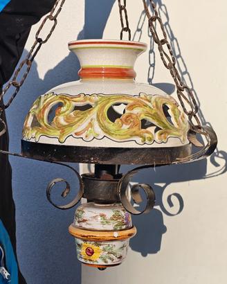 Lampadario da soffitto in ceramica anni 50