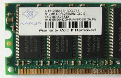 N. 2 RAM da 516 e 256 MB