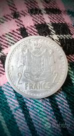 Monaco, 2 Franchi - Luigi II, 1943
