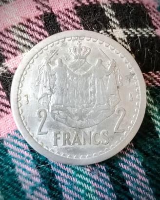 Monaco, 2 Franchi - Luigi II, 1943