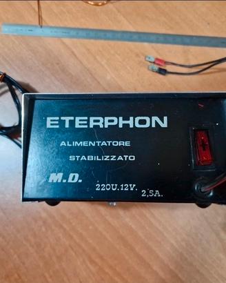 alimentatore stabilizzato Eterphon M.D. 2200.12V 