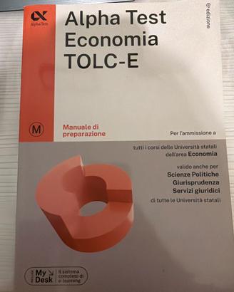 Libro universitario tolc e test economia