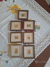 Lotto quadretti in foglia d'oro 