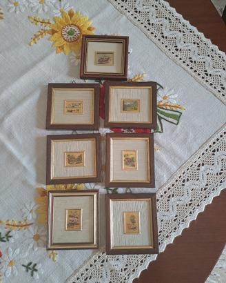 Lotto quadretti in foglia d'oro 