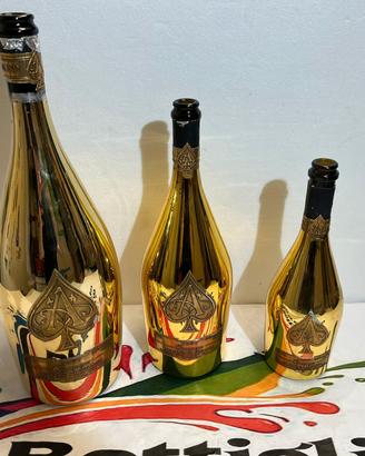 TRIS ARMAND DE BRIGNAC GOLD BOTTIGLIE VUOTE 