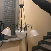 Lampadario a sospensione in vetro sanitato