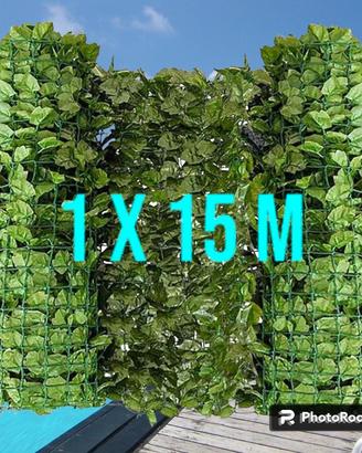 1x15M Siepe artificiale Edera finta Recinzione