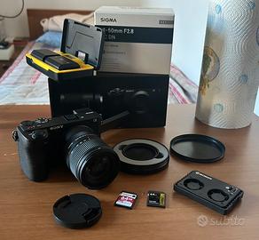 Sony a6700 + sigma 18-50mm 2.8 +accessori video