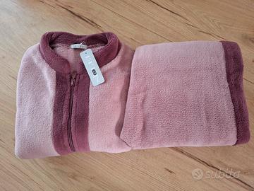 Pigiama/tuta da casa in pile rosa TG. 46