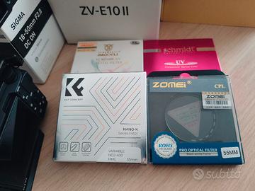 Filtri per obiettivi da 55 mm (CPL | ND1000 | NDX)