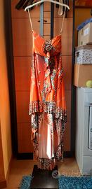 Abito corto/lungo arancio