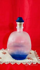 Bottiglia doppio colore blu e bianco 