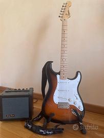 chitarra squier stratocaster + amplificatore