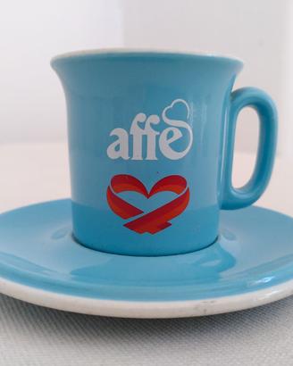 Tazzina  caffè vintage da collezione Affe' azzurra