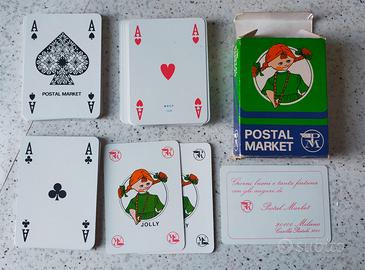 52 carte da gioco POSTAL MARKET Vintage anni '80