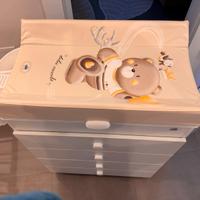 Fasciatoio CAM con vaschetta bagno e cassettiera