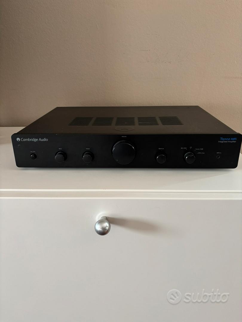 Cambridge Audio Topaz AM5 – Amplificatore Stereo 25W Per Canale, In压 Aux Frontale, Nero