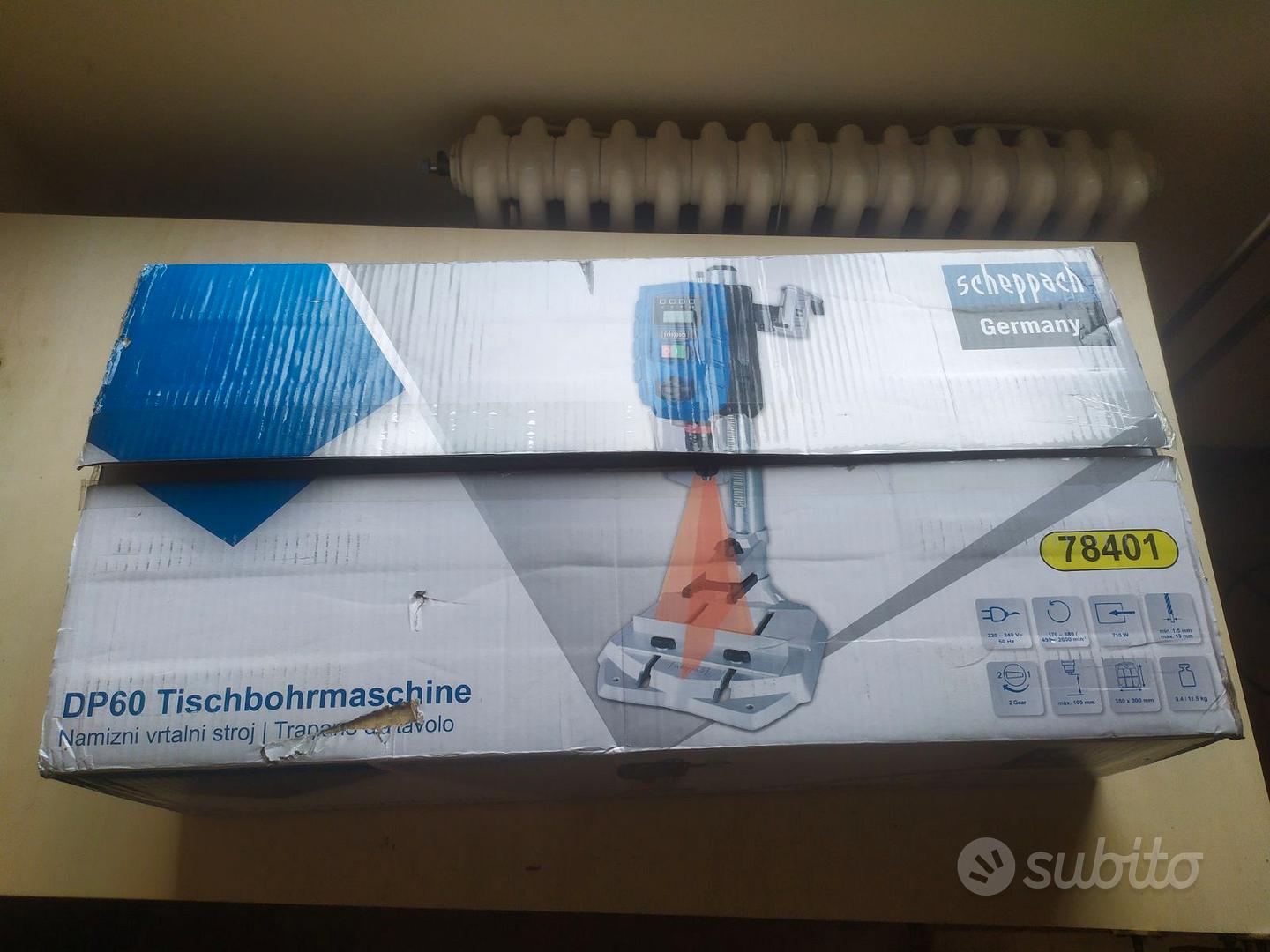 Trapano Da Banco Scheppach DP60 - 710W, 2 Velocità, Display Digitale, Luce LED E Laser, Mandrino 1.5-13mm