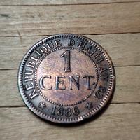 Coppia monete di Haiti con rara del 1886