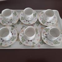 set tazzine e piattini ceramica