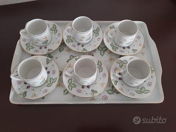 set tazzine e piattini ceramica