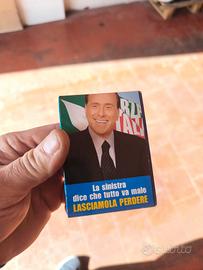 carte da poker a tema forza italia con Berlusconi 
