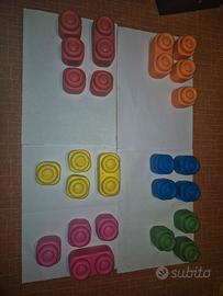 Mattoncini morbidi colorati - 24 pezzi