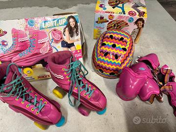 Set completo pattini Soy Luna Roces + casco + prot