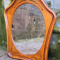 Specchio molato cornice legno