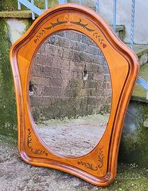 Specchio molato cornice legno