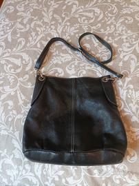 Borsa a tracolla in pelle nera