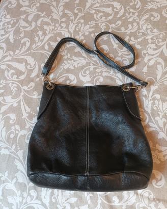 Borsa a tracolla in pelle nera