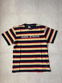T-shirt Karl Kani a righe con logo ricamato