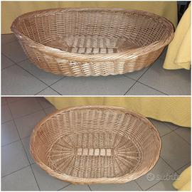 cuccia lettino per cani in vimini