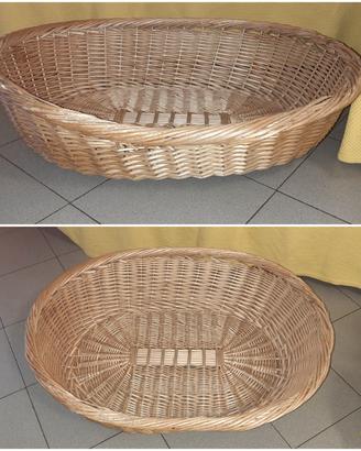 cuccia lettino per cani in vimini