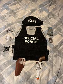 Costume carnevale poliziotto/swat