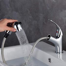 Rubinetto bagno lavabo con Doccetta Estraibile e S