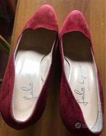 Scarpe in camoscio, tacco 8 numero 37