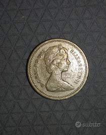 Moneta sterlina britannica del 1983