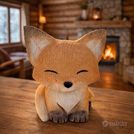 Volpe in cirmolo fatta a mano