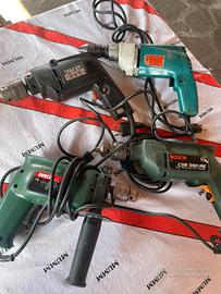4 trapani elettrici Bosch e Skil funzionanti