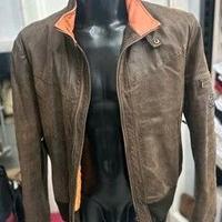 Giacca Pelle tg54, large come nuova, marrone