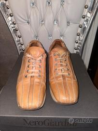 Scarpe Nero Giardini in pelle color cuoio chiaro