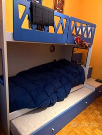  LETTO A CASTELLO 3 POSTI CON LETTO ESTRAIBILE