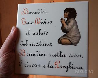 Piastrella con Preghiera di almeno 60 anni