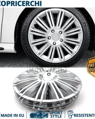 4 Copricerchi per FIAT 15 Pollici CoppetteSilver